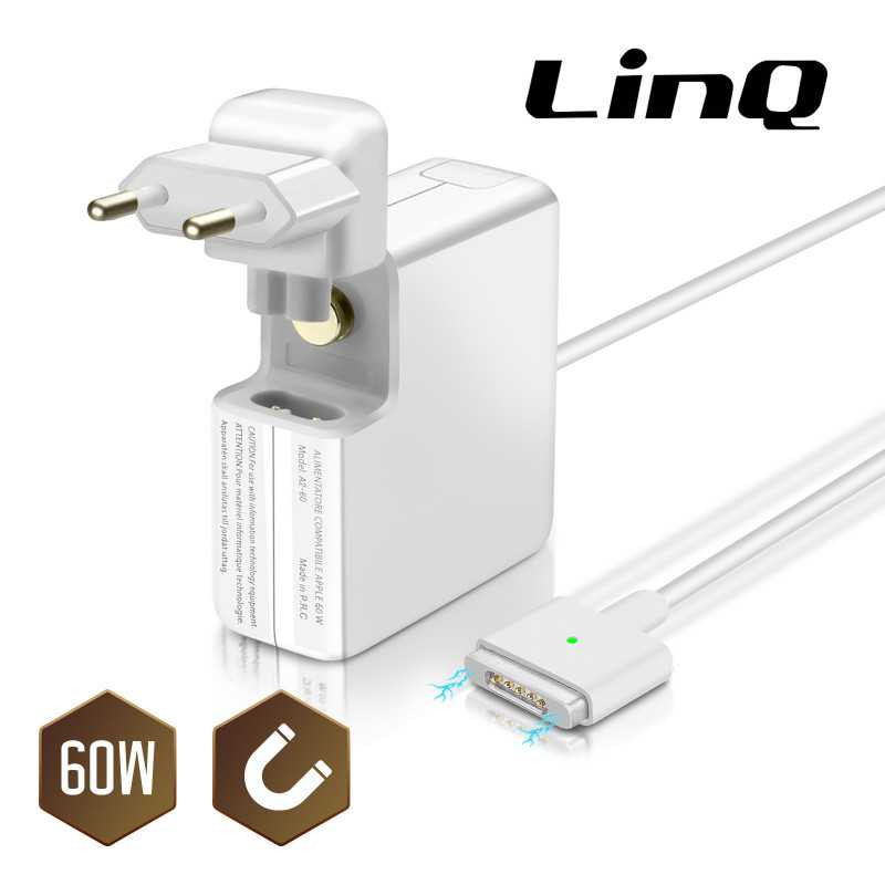 Chargeur Secteur Macbook Pro 13" MagSafe 2 60W / 16.5V 3.65A LinQ A2-60 — LinQ · Smarty Paris 18e